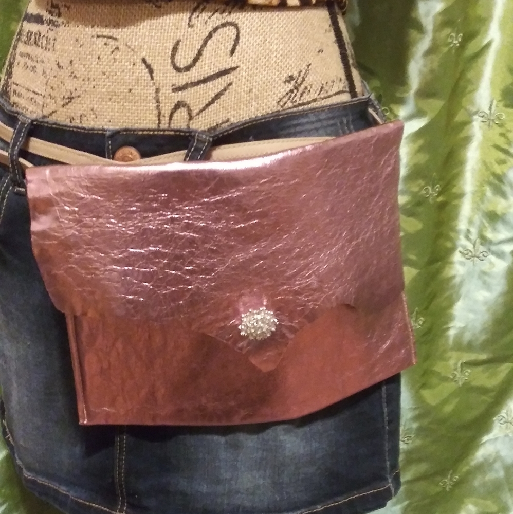Handmade pink Clutch
